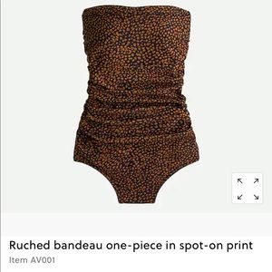JCrew ruched bandeau one-piece.  Brand new! 🩱 ☀️